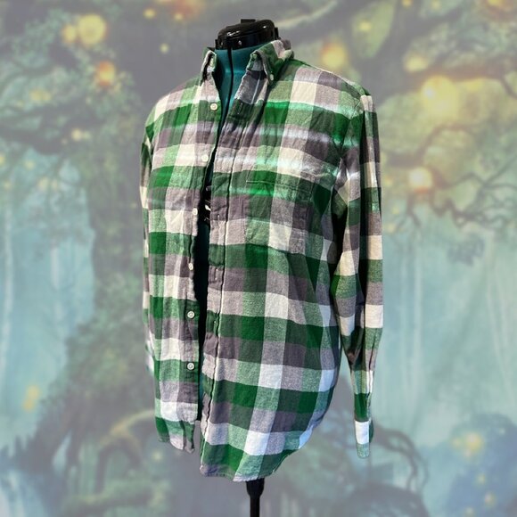 The Beatles Upcycled Flannel | Oversized Women’s Band Shirt | One-of-a-Kind - Picture 2 of 4